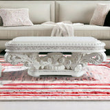 55" White Resin Coffee Table