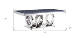 55" White Resin Coffee Table