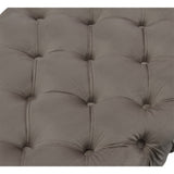 48" Navy Blue And Gold Upholstered Velvet Bench