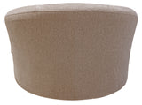 44" Sand Linen Solid Color Swivel Barrel Chair