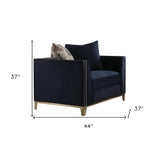 44" Black Tufted Arm Chair