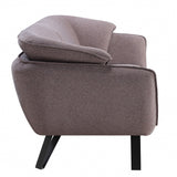 84" Light Gray Velvet And Gold Sofa