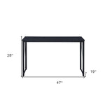 48" Clear and Red Glass Writing Desk