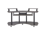 71" Black Unique Computer Desk