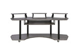 83" Black Unique Computer Desk