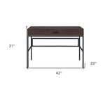 54" White Writing Desk With Two Drawers