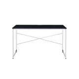 47" Black and Silver Writing Desk