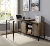 48" Gray and Black L Shape Writing Desk