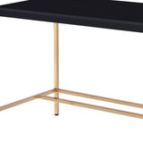 42" Black and Gold Writing Desk