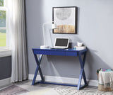 47" Espresso and Gray Writing Desk With Three Drawers