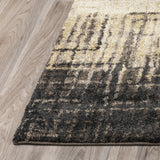 8' X 11' Brown Abstract Ombre Area Rug