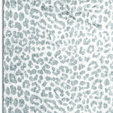 2' X 8' Grey Leopard Print Shag Handmade Non Skid Runner Rug