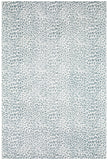 3' X 5' Grey Leopard Print Shag Handmade Non Skid Area Rug