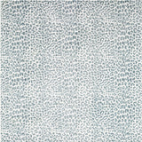 8' X 8' Grey Leopard Print Round Shag Handmade Non Skid Area Rug
