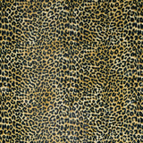 5' X 8' Black and Gold Leopard Print Shag Handmade Non Skid Area Rug