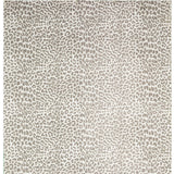 3' X 5' Beige and Cream Leopard Print Shag Handmade Non Skid Area Rug