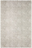 5' X 8' Beige and Cream Leopard Print Shag Handmade Non Skid Area Rug
