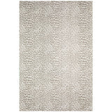8' X 10' Beige and Cream Leopard Print Shag Handmade Non Skid Area Rug