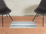 2' X 3' Grey Gazelle Print Shag Handmade Non Skid Area Rug