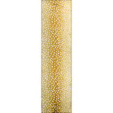 2' X 8' Gold Gazelle Print Shag Handmade Non Skid Runner Rug