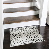 8' X 8' Gold Round Gazelle Print Shag Handmade Non Skid Area Rug
