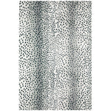 3' X 5' Black Gazelle Print Shag Handmade Non Skid Area Rug