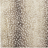 8' X 10' Beige Gazelle Print Shag Handmade Non Skid Area Rug