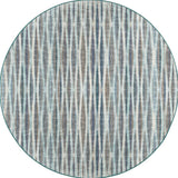 4' Blue Round Ombre Tufted Handmade Area Rug
