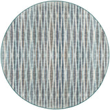 4' Blue Round Ombre Tufted Handmade Area Rug