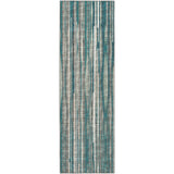 3' X 8' Blue Ombre Tufted Handmade Runner Rug