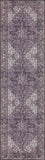 2' X 8' Purple Oriental Distressed Non Skid Runner Rug