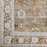 2' X 8' Brown Oriental Distressed Non Skid Runner Rug