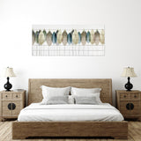 Row of Leaves Unframed Wood Wall Art