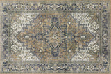 2' X 3' Brown Oriental Distressed Non Skid Area Rug