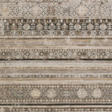3' X 5' Brown Oriental Area Rug With Fringe