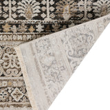 5' X 8' Brown Oriental Area Rug With Fringe