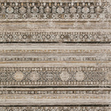 5' X 8' Brown Oriental Area Rug With Fringe