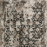 3' X 5' Black Oriental Area Rug With Fringe