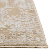 8' X 10' Beige Oriental Area Rug With Fringe