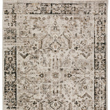 3' X 5' Gray Oriental Area Rug With Fringe