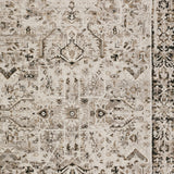 8' X 10' Gray Oriental Area Rug With Fringe