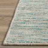 4' Green Square Wool Hand Loomed Handmade Area Rug