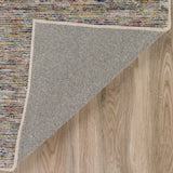 10' Grey Blue And Yellow Round Wool Hand Loomed Handmade Area Rug