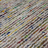 9' X 13' Grey Blue And Yellow Wool Hand Loomed Handmade Area Rug