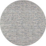 4' Blue Round Wool Hand Loomed Handmade Area Rug
