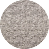 10' Black Round Wool Hand Loomed Handmade Area Rug