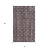 5' X 8' Rust And Tan Plaid Cross Hand Loomed Area Rug