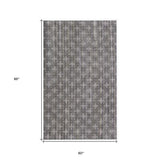 5' X 8' Brown And Dark Grey Plaid Cross Hand Loomed Area Rug