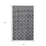 9' X 12' Dark Gery And Silver Ombre Hand Loomed Area Rug