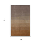 9' X 12' Gold And Rust Hand Loomed Area Rug